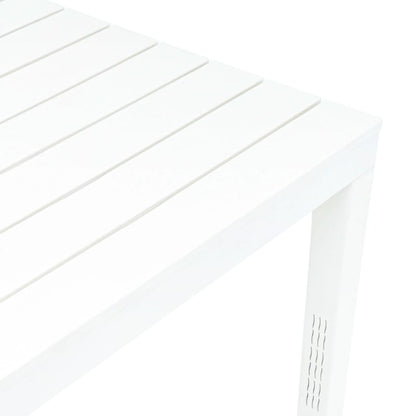 vidaXL Garden Set | White | Plastic | Medium | Durable | Garden Set | Square