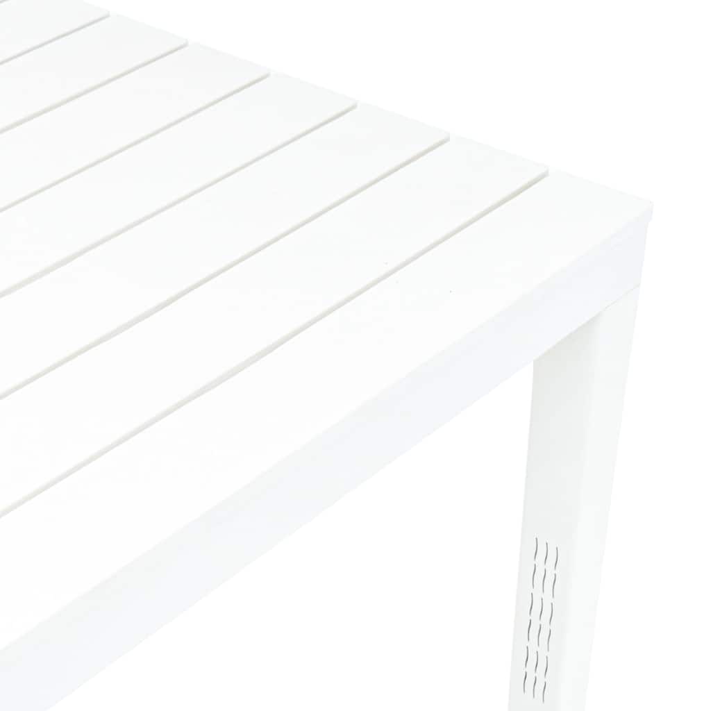 vidaXL Garden Set | White | Plastic | Medium | Durable | Garden Set | Square