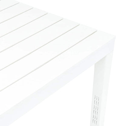 vidaXL Garden Set | White | Plastic | Medium | Durable | Garden Set | Square