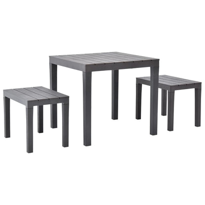 vidaXL Garden Set | Brown | Plastic | Tough | Garden Set | Square | Modern