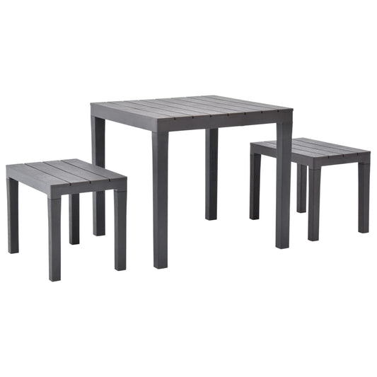 vidaXL Garden Set | Brown | Plastic | Tough | Garden Set | Square | Modern