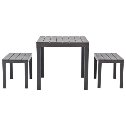 vidaXL Garden Set | Brown | Plastic | Tough | Garden Set | Square | Modern