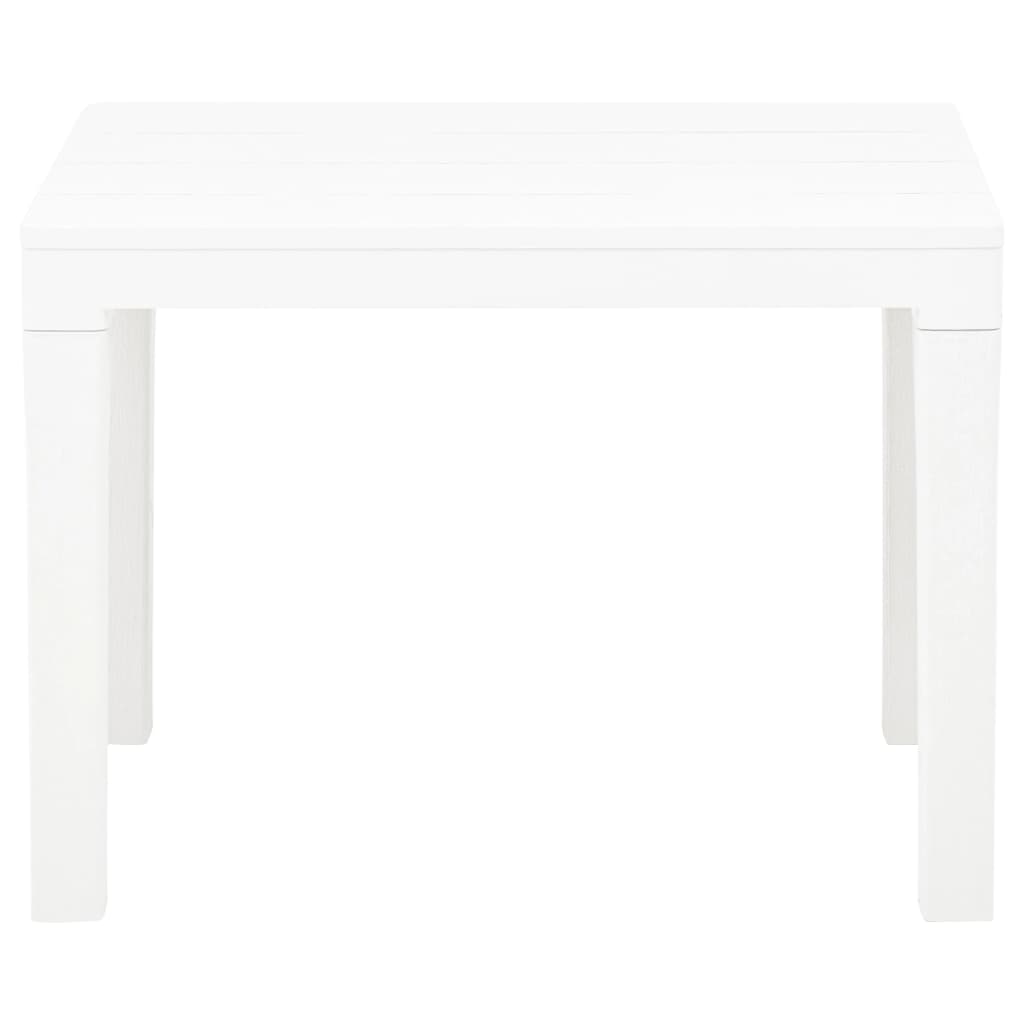 vidaXL Garden Bench | Set of 2 | White | Plastic | Medium | Lightweight
