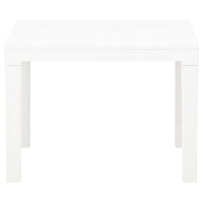 vidaXL Garden Bench | Set of 2 | White | Plastic | Medium | Lightweight