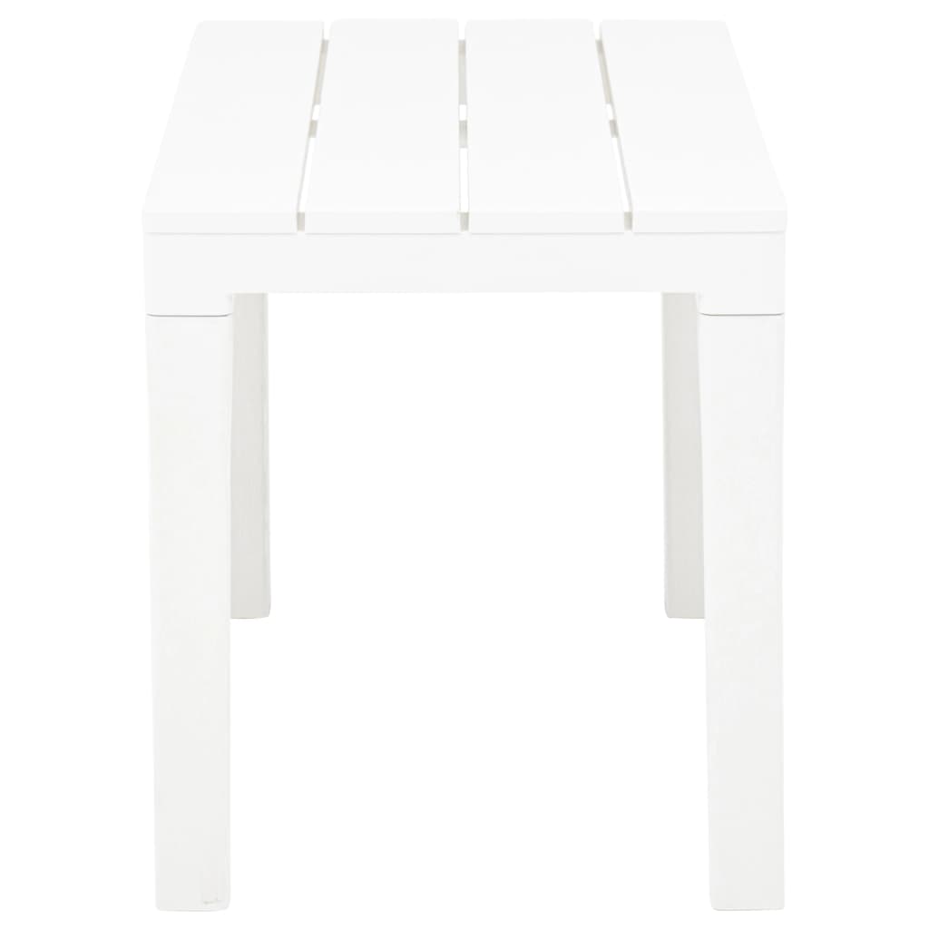 vidaXL Garden Bench | Set of 2 | White | Plastic | Medium | Lightweight