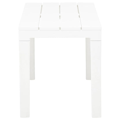 vidaXL Garden Bench | Set of 2 | White | Plastic | Medium | Lightweight