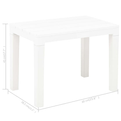 vidaXL Garden Bench | Set of 2 | White | Plastic | Medium | Lightweight