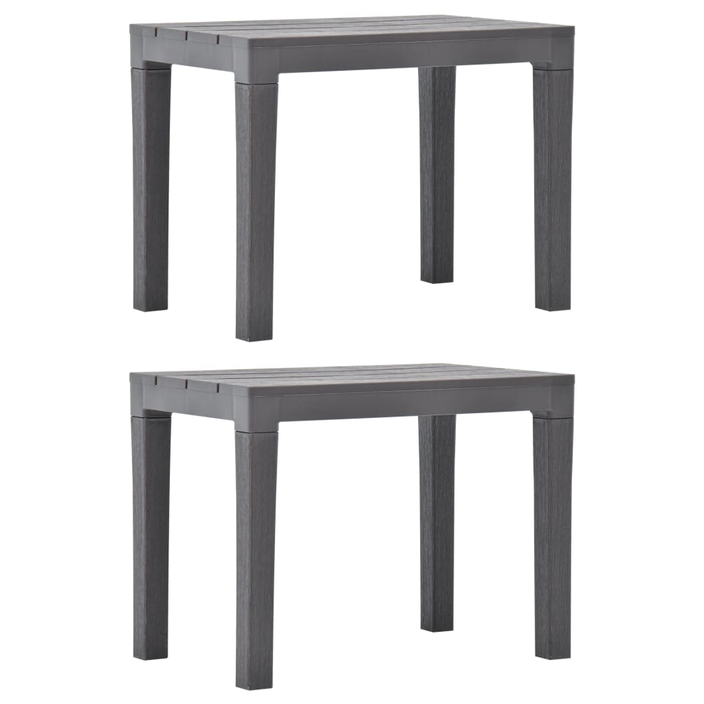vidaXL Garden Bench | Set of 2 | Mocca | Plastic | Small | Light Weight