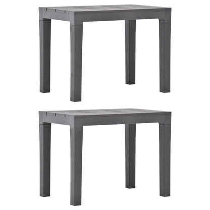 vidaXL Garden Bench | Set of 2 | Mocca | Plastic | Small | Light Weight