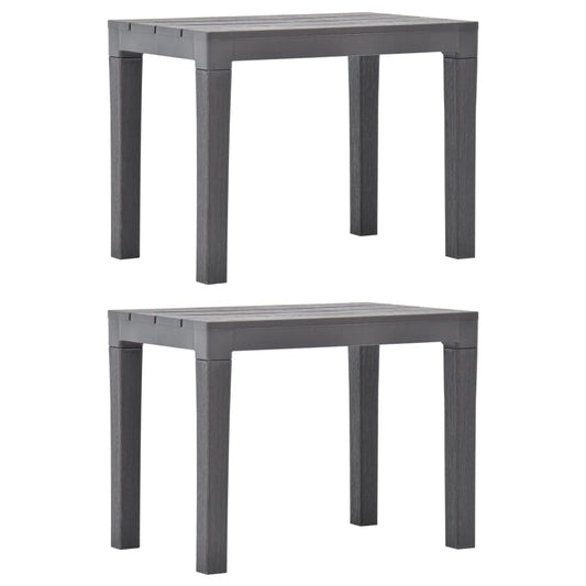 vidaXL Garden Bench | Set of 2 | Mocca | Plastic | Small | Light Weight