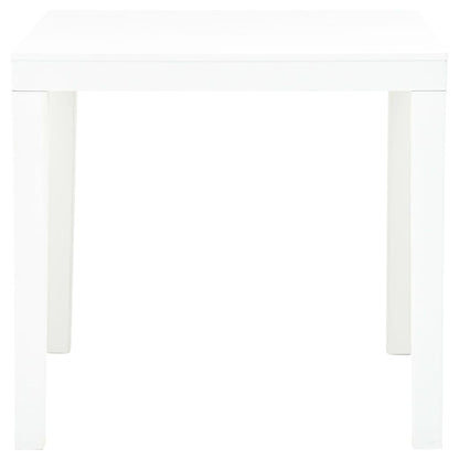 vidaXL Garden Table White 78x78x72 cm Plastic
