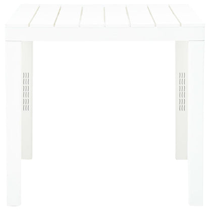 vidaXL Garden Table White 78x78x72 cm Plastic