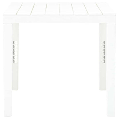 48783 vidaXL Garden Table White 78x78x72 cm Plastic