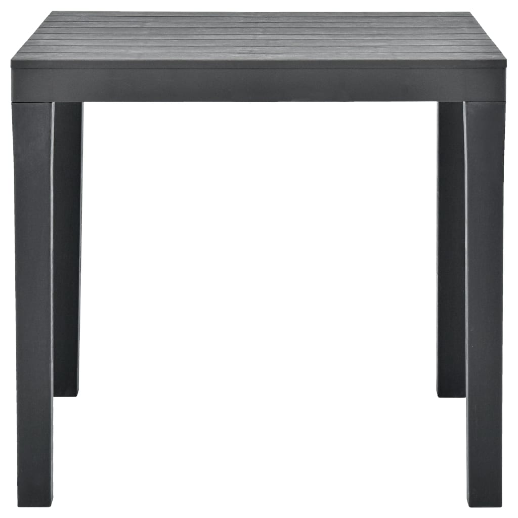 vidaXL Garden Table Anthracite 78x78x72 cm Plastic