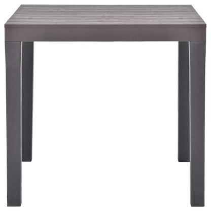vidaXL Garden Table Mocca 78x78x72 cm Plastic