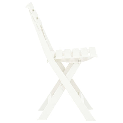 vidaXL Garden Chair | Set of 2 | White | Plastic | Standard | Foldable