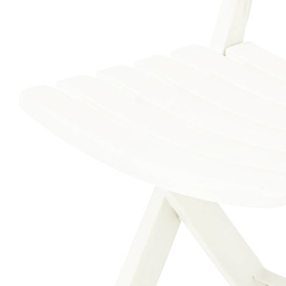 vidaXL Garden Chair | Set of 2 | White | Plastic | Standard | Foldable