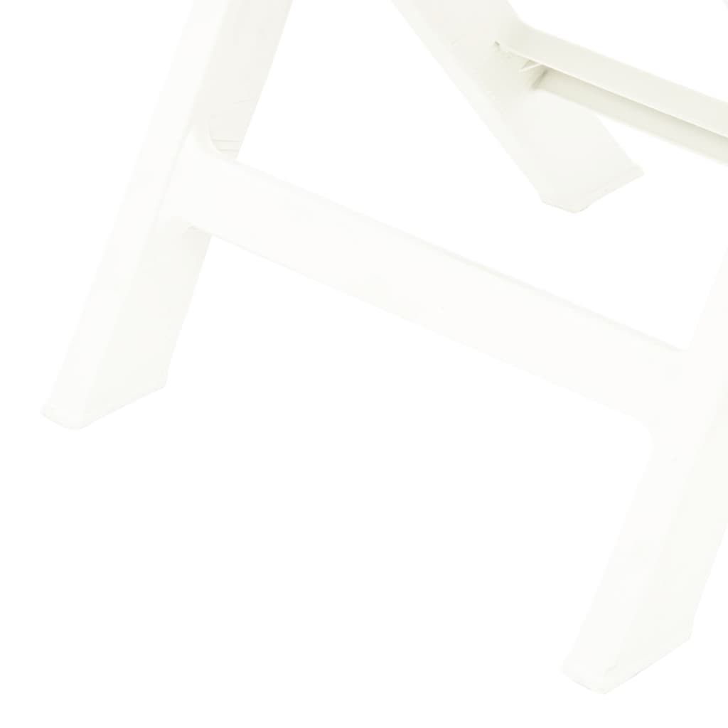 vidaXL Garden Chair | Set of 2 | White | Plastic | Standard | Foldable