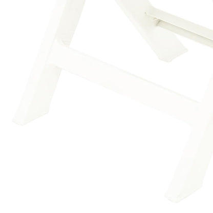 vidaXL Garden Chair | Set of 2 | White | Plastic | Standard | Foldable