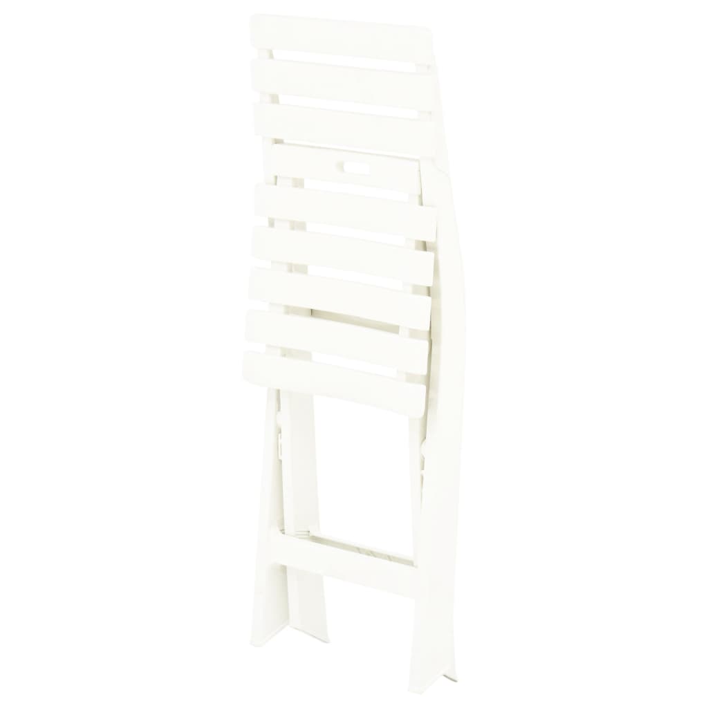 vidaXL Garden Chair | Set of 2 | White | Plastic | Standard | Foldable
