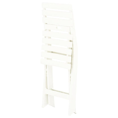 vidaXL Garden Chair | Set of 2 | White | Plastic | Standard | Foldable