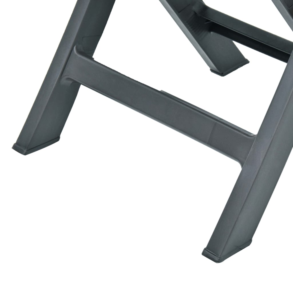 vidaXL Garden Chair | Set of 2 | Green | Plastic | Standard | Collapsible
