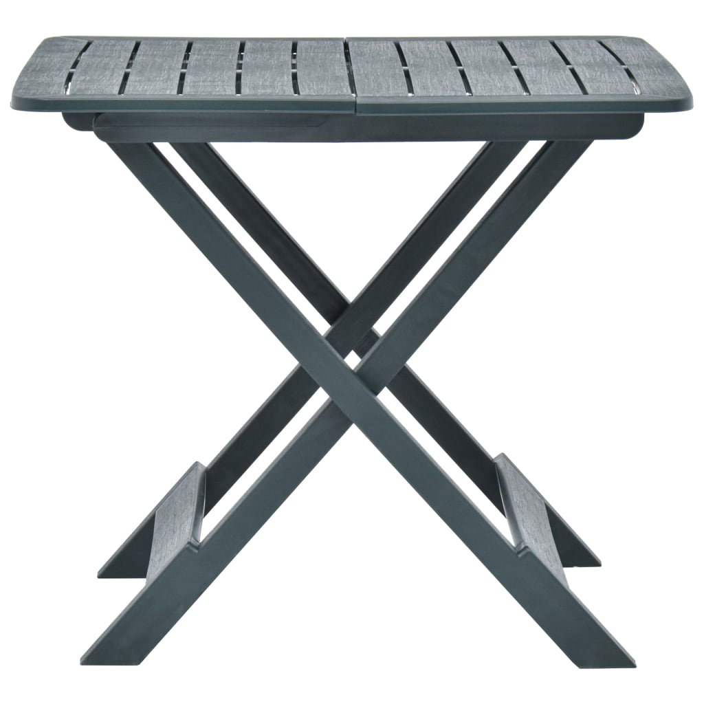 vidaXL Folding Garden Table Green 79x72x70 cm Plastic