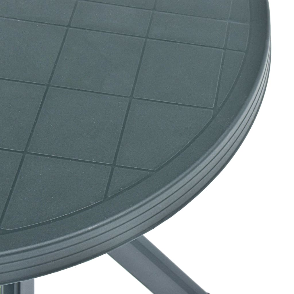 vidaXL Bistro Table Green Ø70 cm Plastic