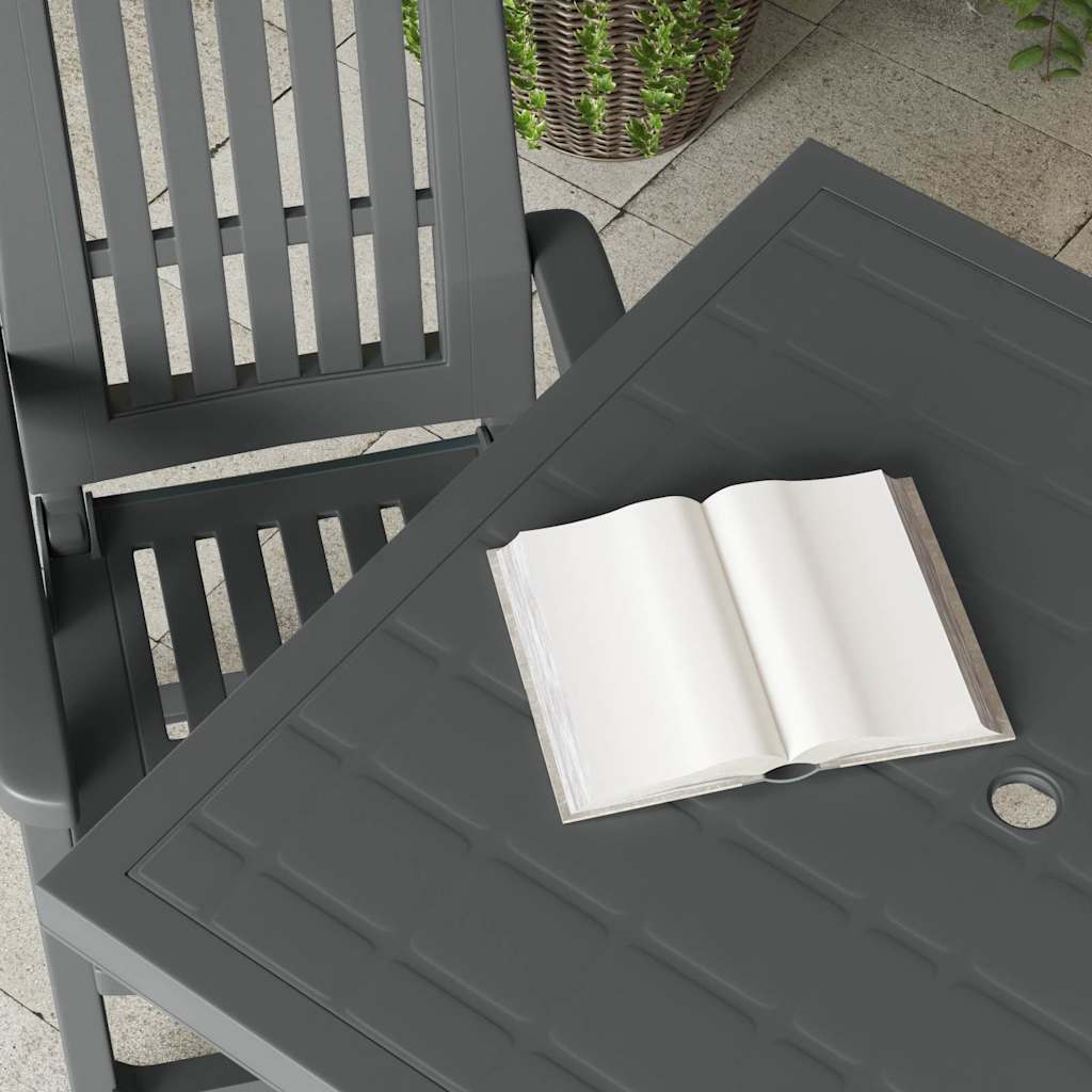 vidaXL Garden Table Anthracite 80x75x72 cm Plastic