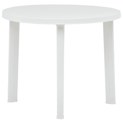 vidaXL Garden Table White 89 cm Plastic