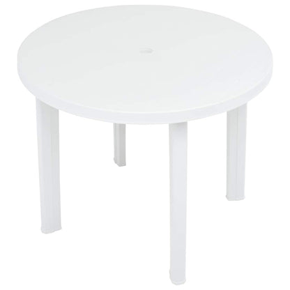 48805 vidaXL Garden Table White 89 cm Plastic