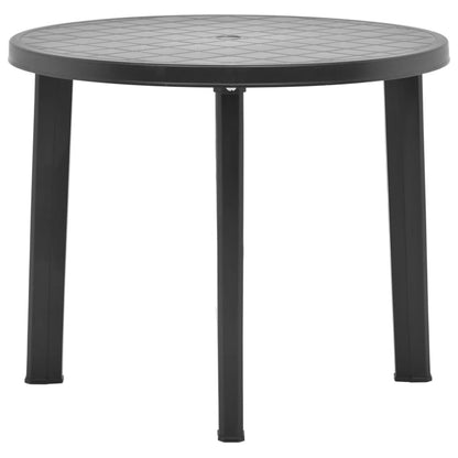 vidaXL Garden Table Anthracite 89 cm Plastic