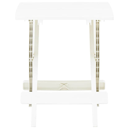 vidaXL Folding Garden Table White 45x43x50 cm Plastic