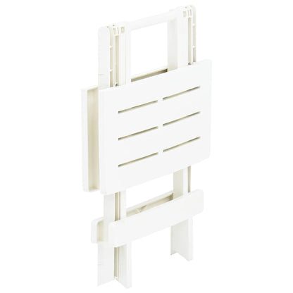 vidaXL Folding Garden Table White 45x43x50 cm Plastic
