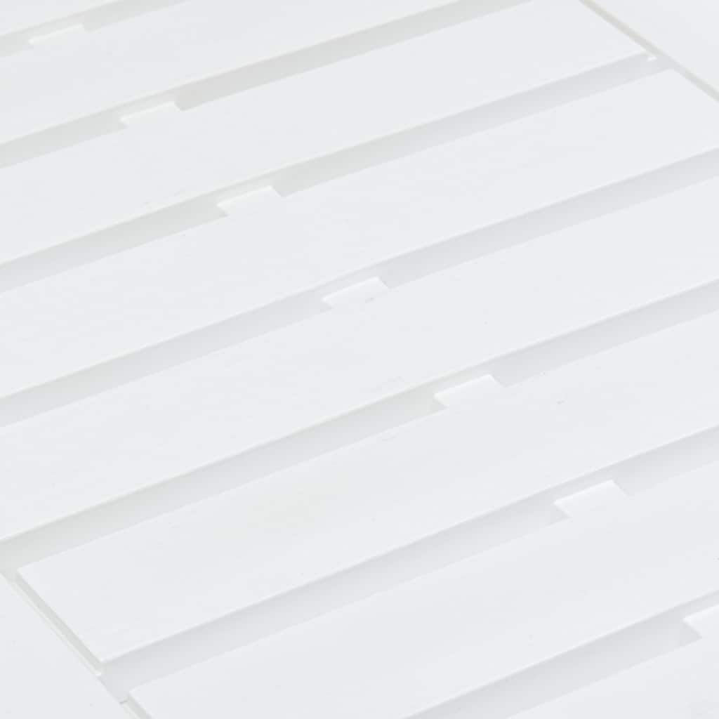 vidaXL Garden Table White 78x55x38 cm Plastic