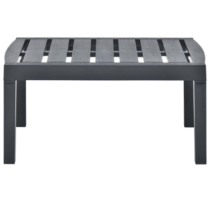 vidaXL Garden Table Anthracite 78x55x38 cm Plastic