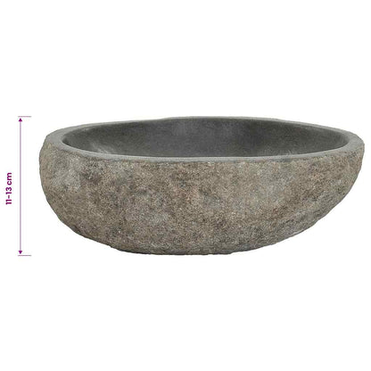 146212 vidaXL Basin River Stone Oval (29-38)x(24-31) cm