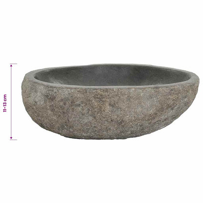 146212 vidaXL Basin River Stone Oval (29-38)x(24-31) cm