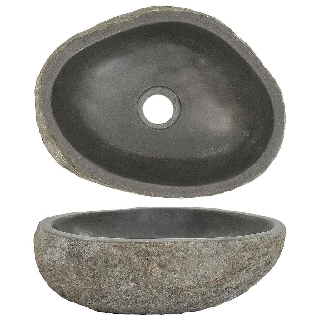 146212 vidaXL Basin River Stone Oval (29-38)x(24-31) cm