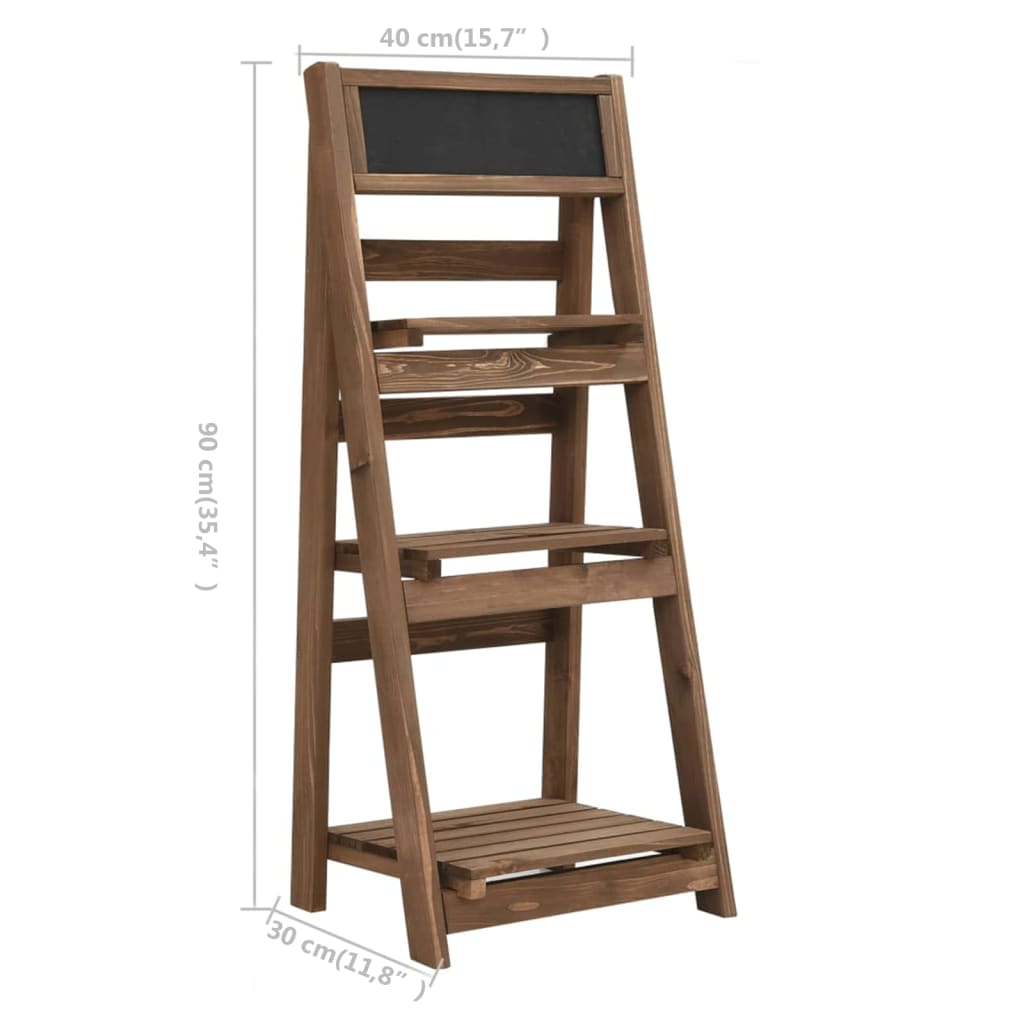 vidaXL Plant Stand | Natural Wood | Solid Fir Wood | 40x30x90 cm | Durable