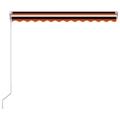 vidaXL Retractable Awning | Orange and Brown | Powder coated aluminium