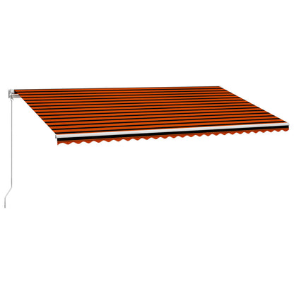 vidaXL Retractable Awning | Orange and Brown