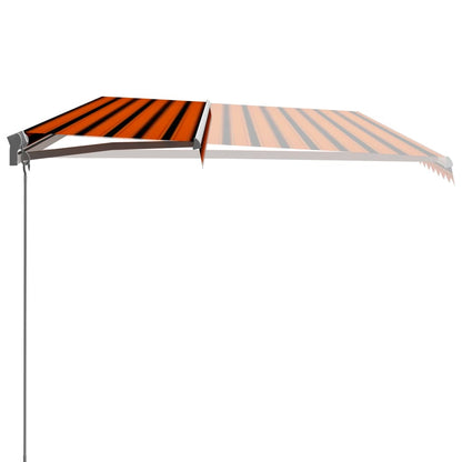vidaXL Retractable Awning | Orange and Brown