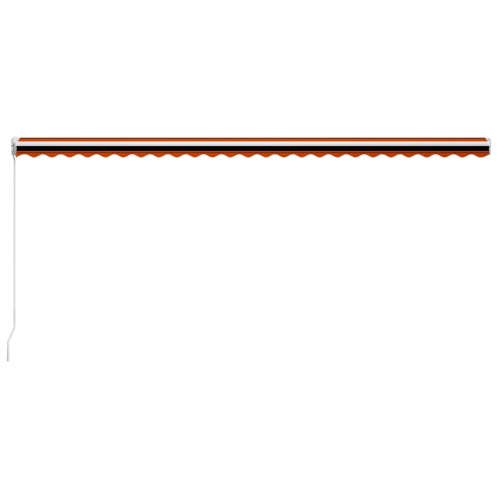 vidaXL Retractable Awning | Orange and Brown