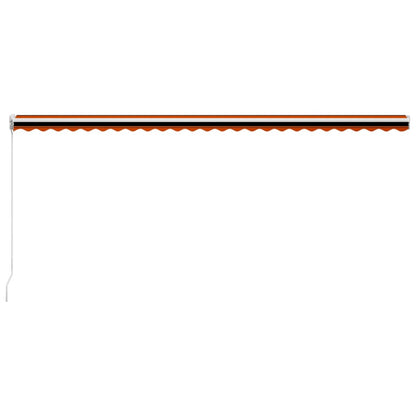 vidaXL Retractable Awning | Orange and Brown
