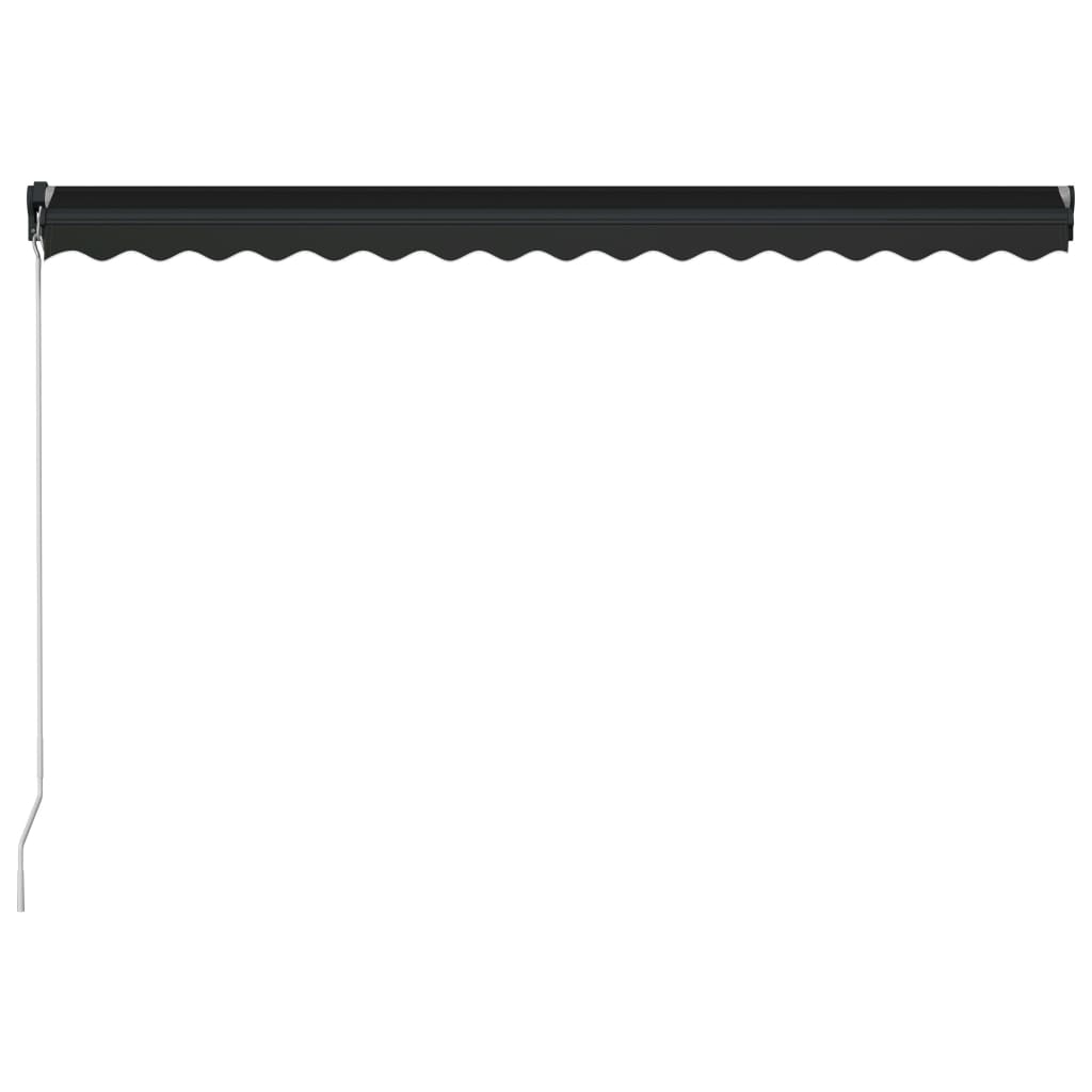 vidaXL Manual Retractable Awning 450x300 cm Anthracite