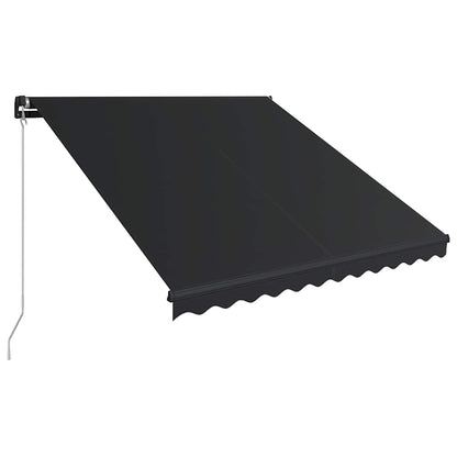 vidaXL Manual Retractable Awning with LED 300x250 cm Anthracite