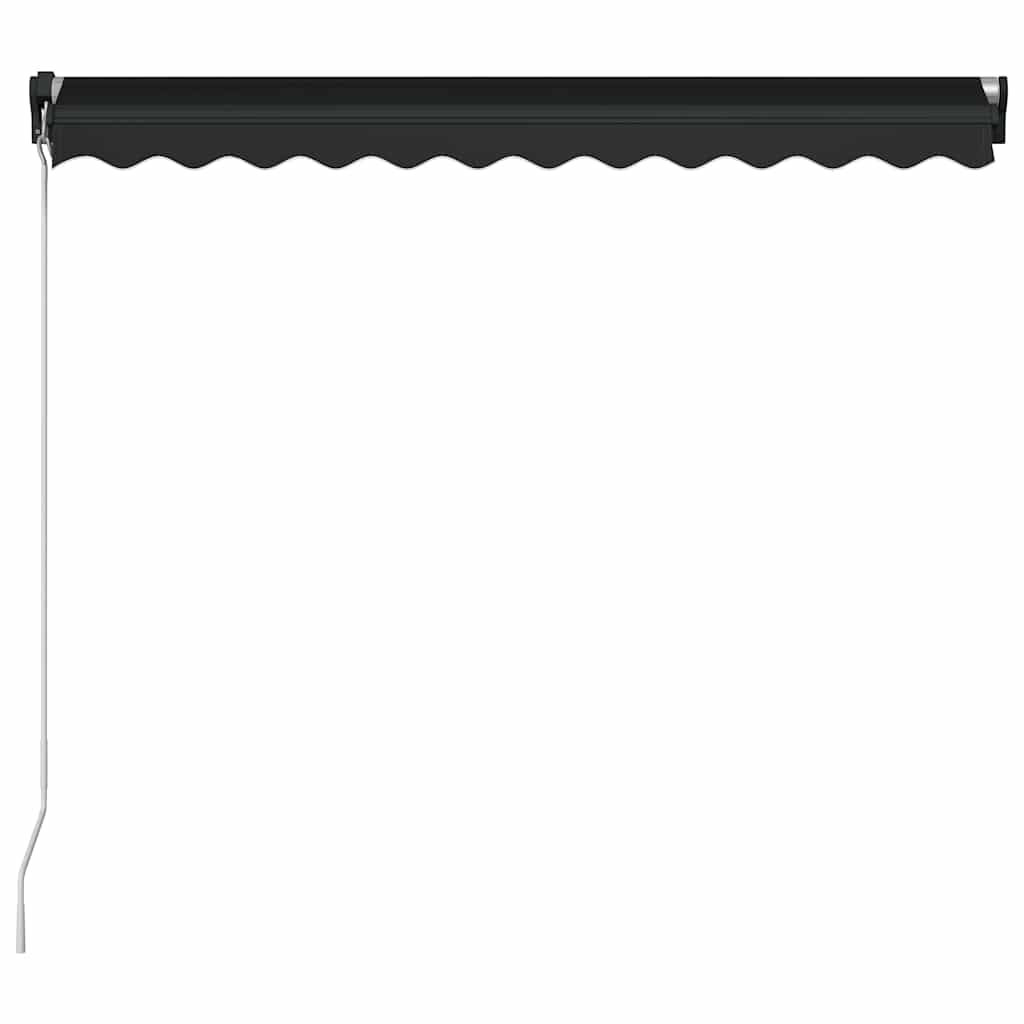 vidaXL Manual Retractable Awning with LED 300x250 cm Anthracite