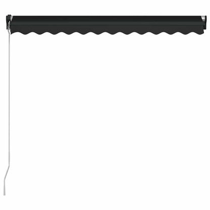 vidaXL Manual Retractable Awning with LED 300x250 cm Anthracite