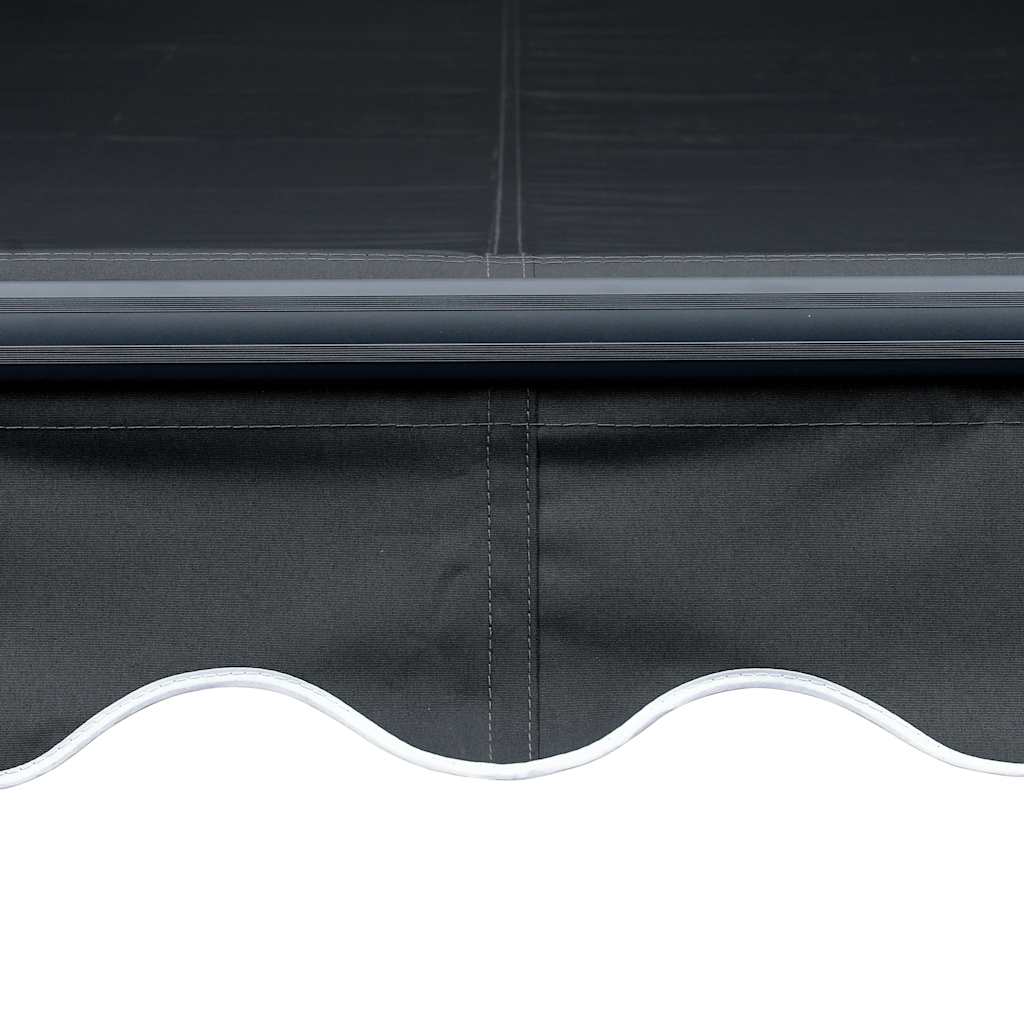 vidaXL Manual Retractable Awning with LED 300x250 cm Anthracite